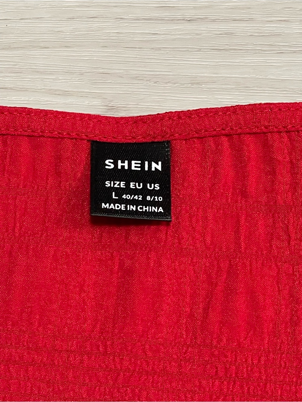 Women’s Red Ruffle Top - Picture 2 of 3